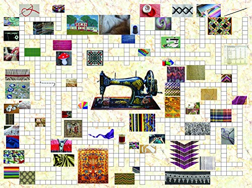 SUNSOUT INC Crossword Jigsaw Combo: Counting The Stitches 1000 pc Jigsaw Puzzle