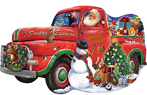 Santa Express Delivery Shape 1000 pc Jigsaw Puzzle