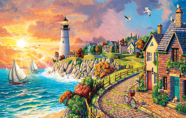 Lighthouse by the Sea 550 pc Jigsaw Puzzle