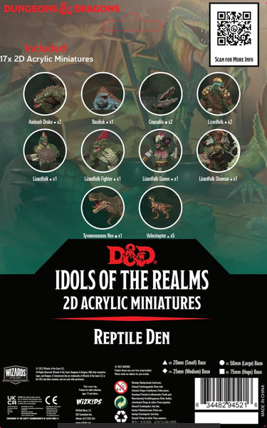 D&D Idols of The Realms: Scales & Tails - Reptile Den - 2D Set
