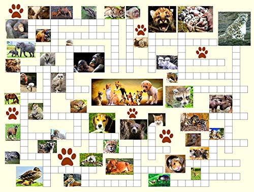 Crossword Puzzle Combo: Animal Nursery 500 pc Jigsaw Puzzle