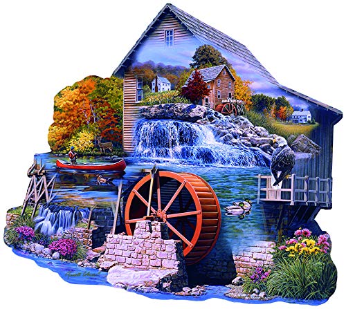 The Old Mill Stream 1000 pc Shaped Jigsaw Puzzle