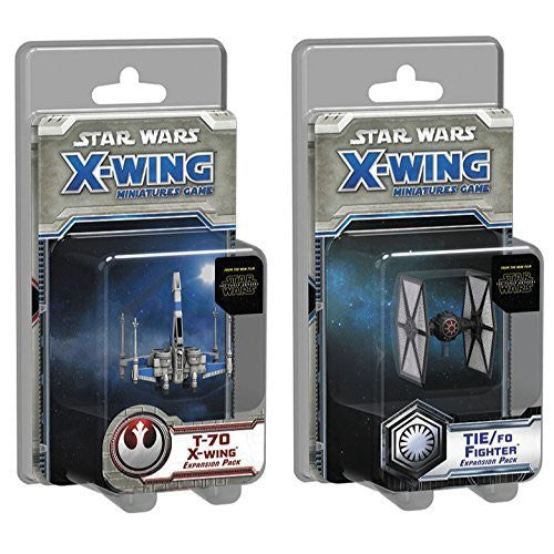 Star Wars X-Wing Expansion Pack Bundle: T-70 X-Wing and TIE/fo Fighter (Set of 2)
