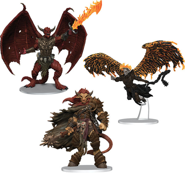 Dungeons & Dragons Icons of The Realms Miniatures: Archdevils - Bael, Bel, and Zariel