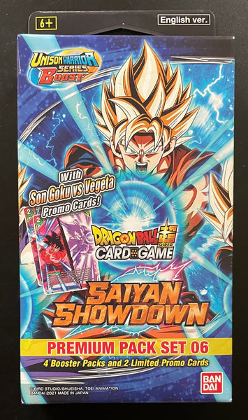 Dragon Ball Super TCG - Unison Warriors - Saiyan Showdown - Premium Pack Set 6