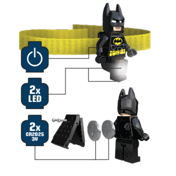 LEGO DC Super Heroes Batman LED Head Lamp, LGL-HE8, Ages 5 and Up