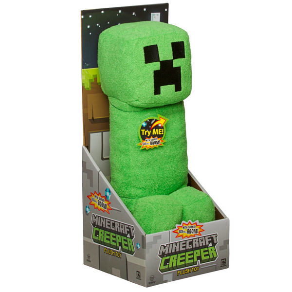 Mojang Official Minecraft Creeper Plush with Sound by Jinx, 15" Large