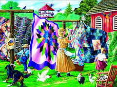 Quilter's Clothesline 1000 Pc Jigsaw Puzzle