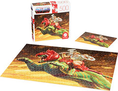 Masters of The Universe Mattel Jigsaw Puzzle with 500 Interlocking Pieces & Mini-Poster Featuring He-Man & Battle Cat, Gift for Collectors & Kids Ages 8 Years Old & Up, Orange