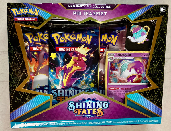 Pokémon TCG: Shining Fates Mad Party Pin Collections Box POLTEAGEIST