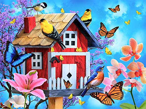 Red Birdhouse 1000 pc Jigsaw Puzzle